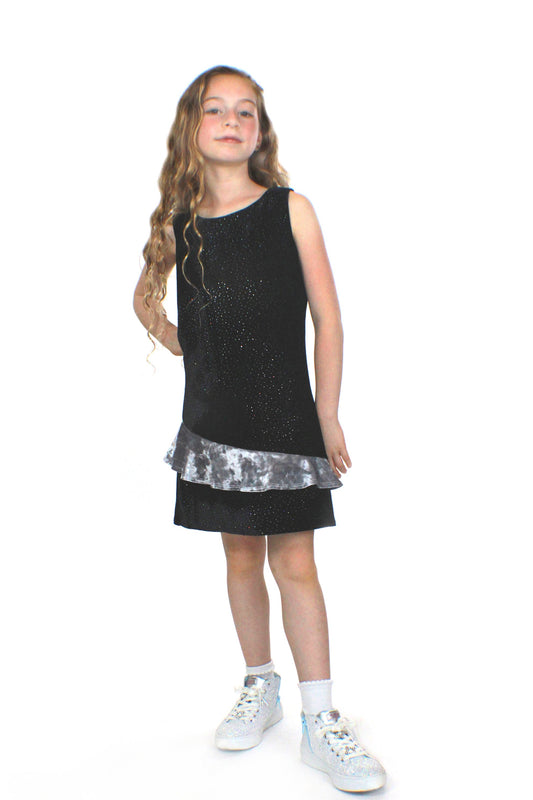 Luna, Glitter Velvet Dress