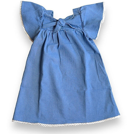 Flutter Sleeve Denim Dress